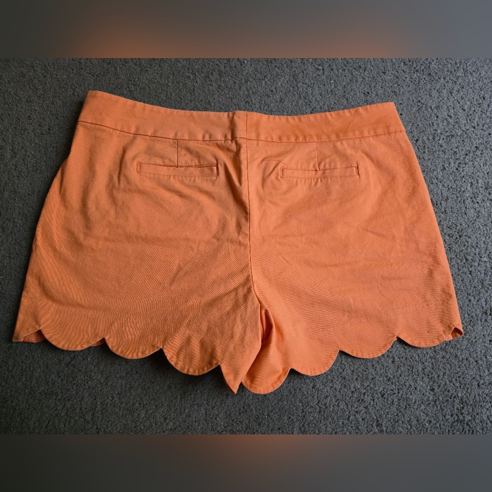 Crown & Ivy Coral Orange Scallop Shorts - Picture 6 of 6